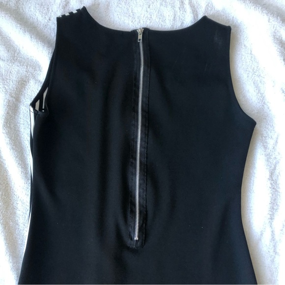 Suzy Shier fun black and white sleeveless dress size large poly and spandex - Picture 2 of 6